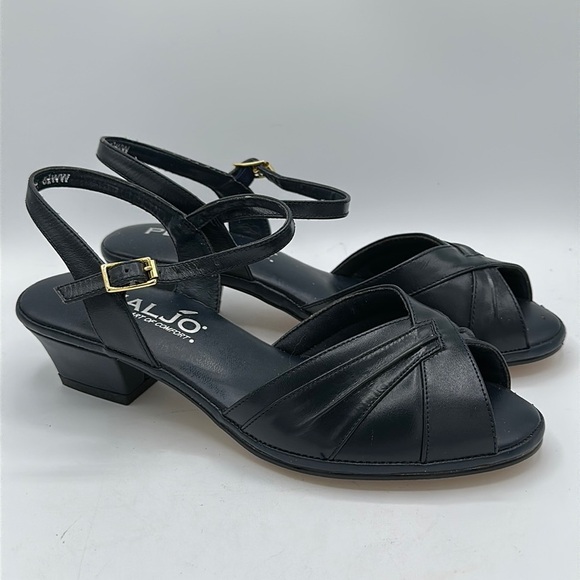 Penaljo Shoes - Penaljo black ankle strap sandals, size 5.5